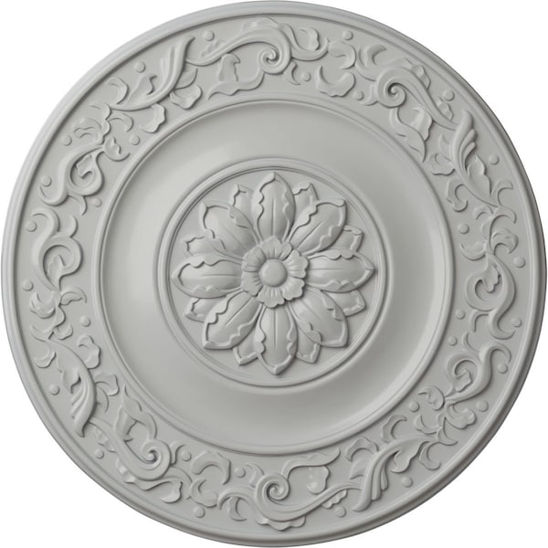 Ekena Millwork Milan Ceiling Medallion, Hand-Painted Frost, 47 5/8"OD x 2 3/4"P CM47MIFRF - main